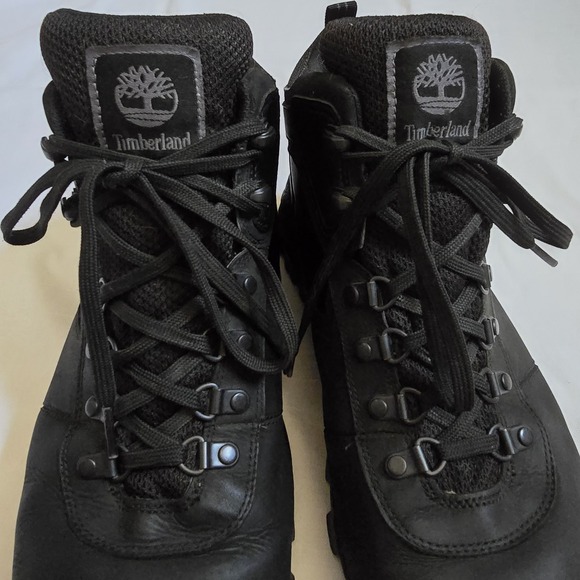 Timberland Mt Maddsen Mid Waterproof Black Leather Hiking Boots Mens 11.5 A2960‎ main image 11